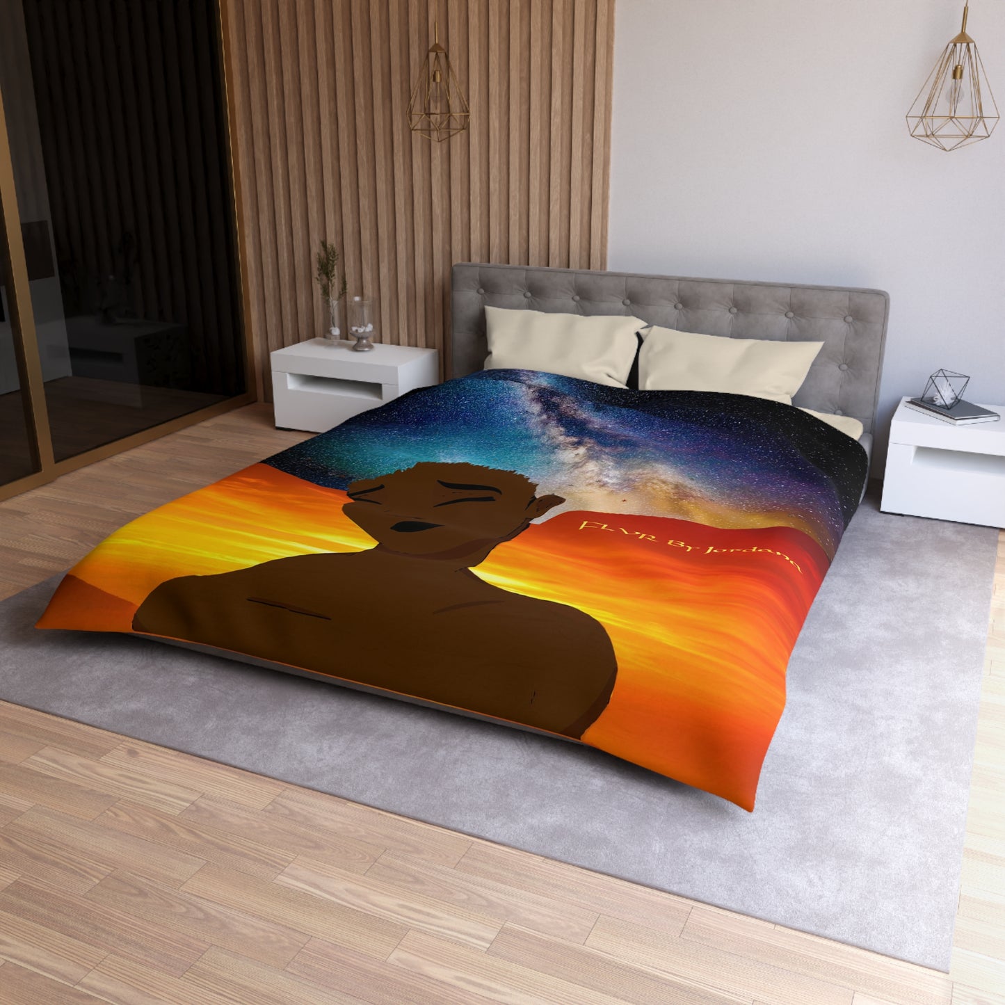 The Midngight Sky Microfiber Duvet Cover