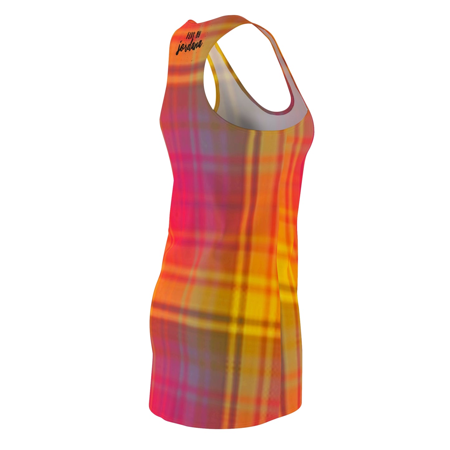Sunset Plaid Women's Racerback Dress