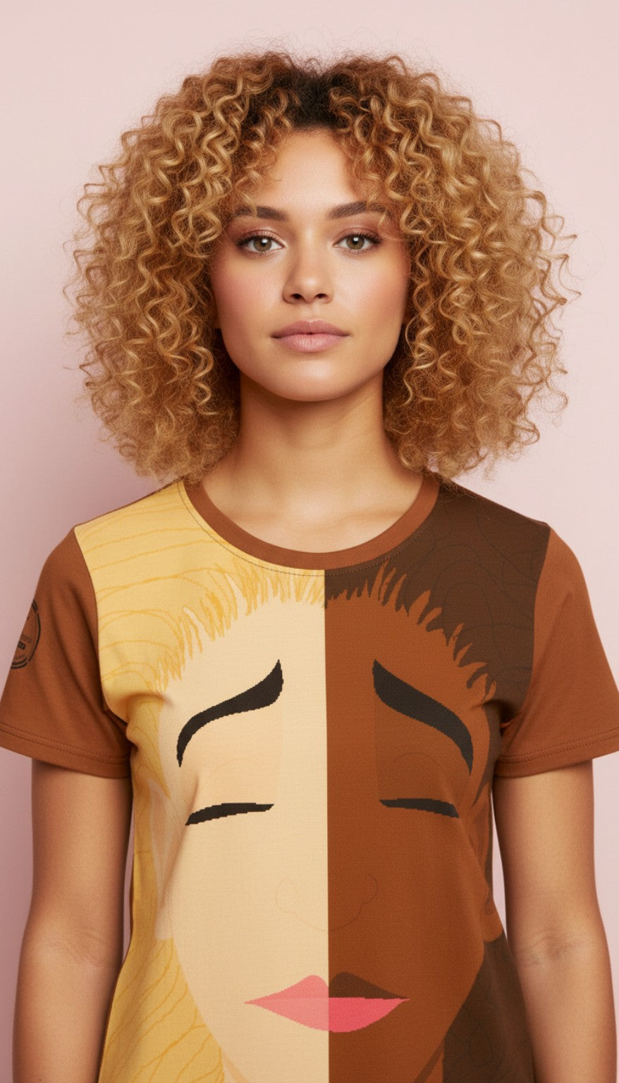 Woman modeling the Same Body FLVR By Jordana T-shirt
