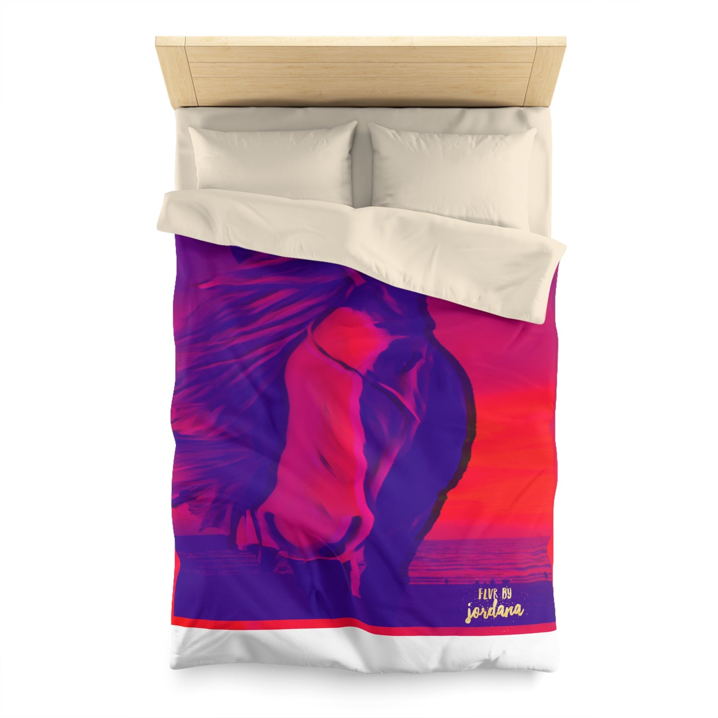 The Horsing Around Microfiber Duvet Cover