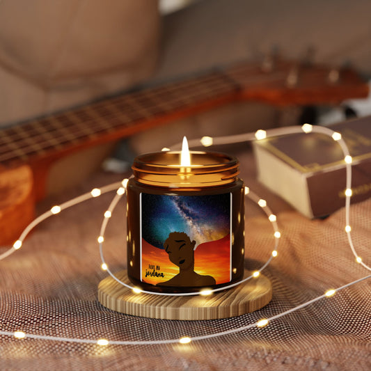 The Midnight Sky Soy Candle — 'Find Peace' Amber Jar Scented Candle (Multiple Sizes)