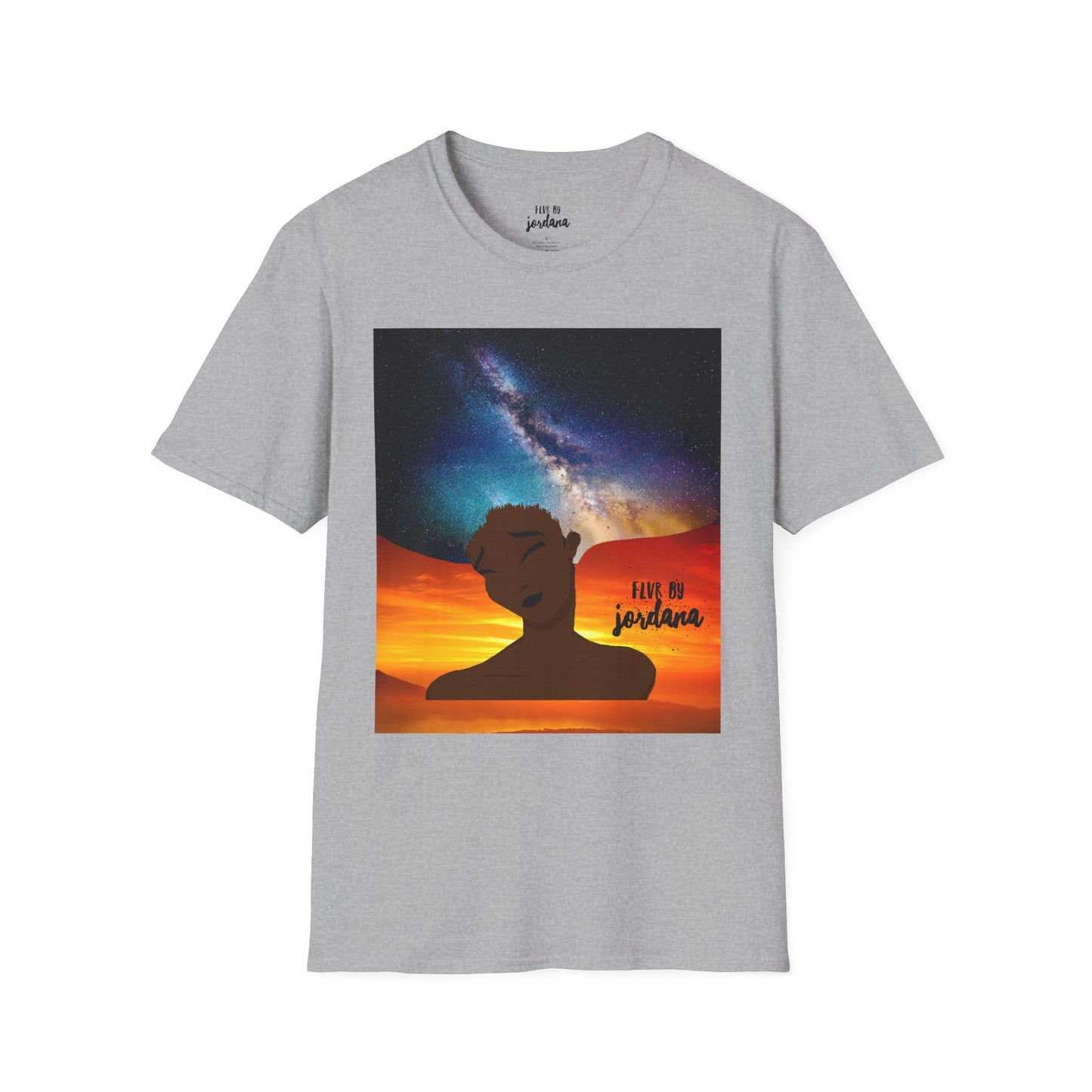 Sunset Silhouette Galaxy Tee — 'hold me jealous' Artistic Graphic T-Shirt