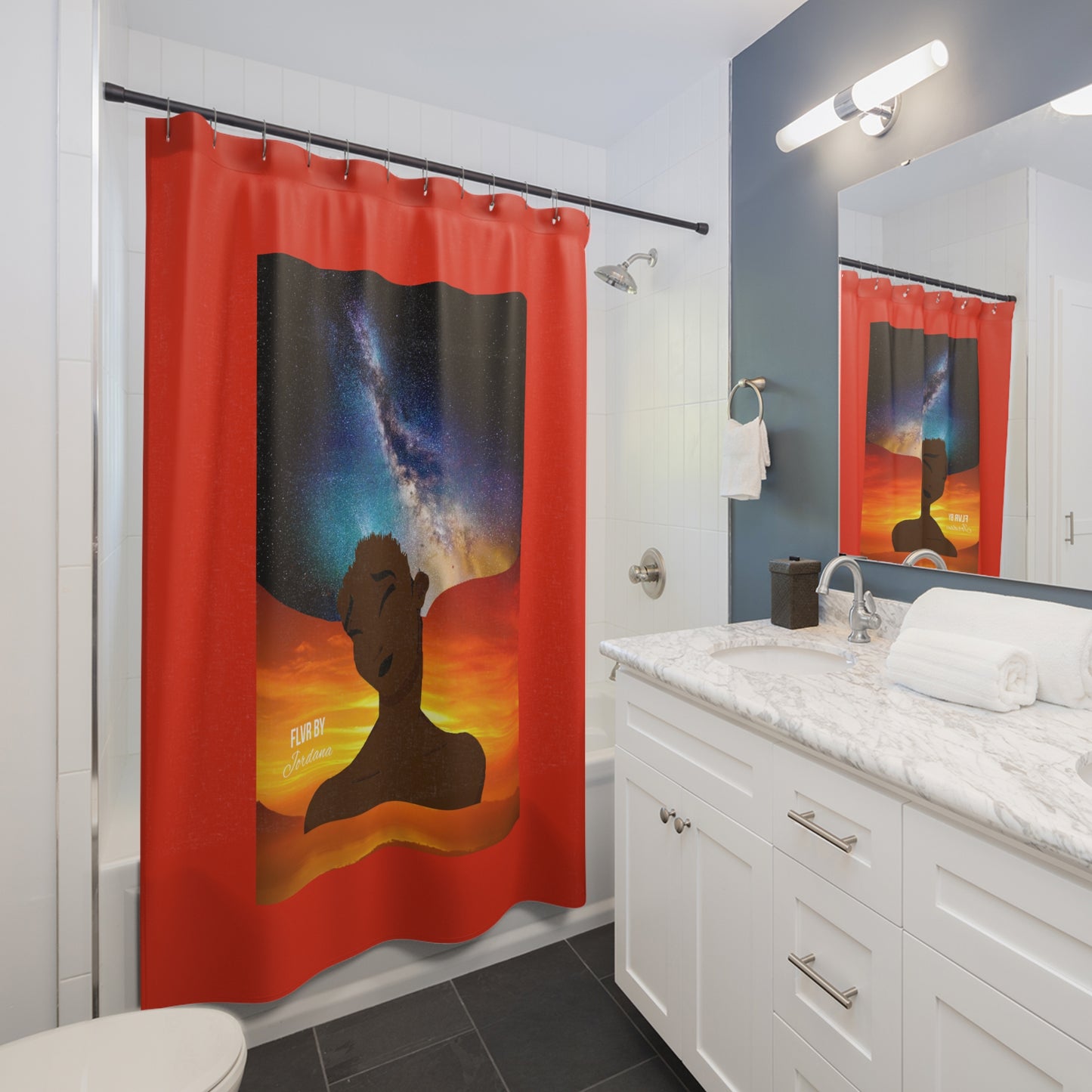 The Midnight Sky Shower Curtain