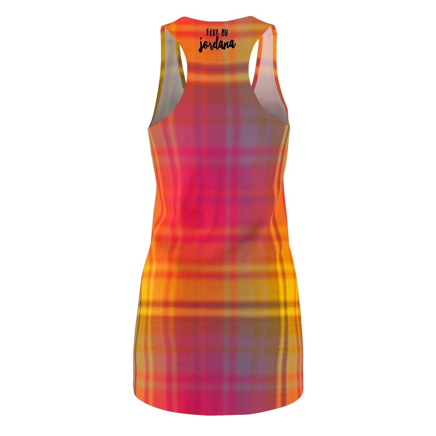 Sunset Plaid Women's Racerback Dress