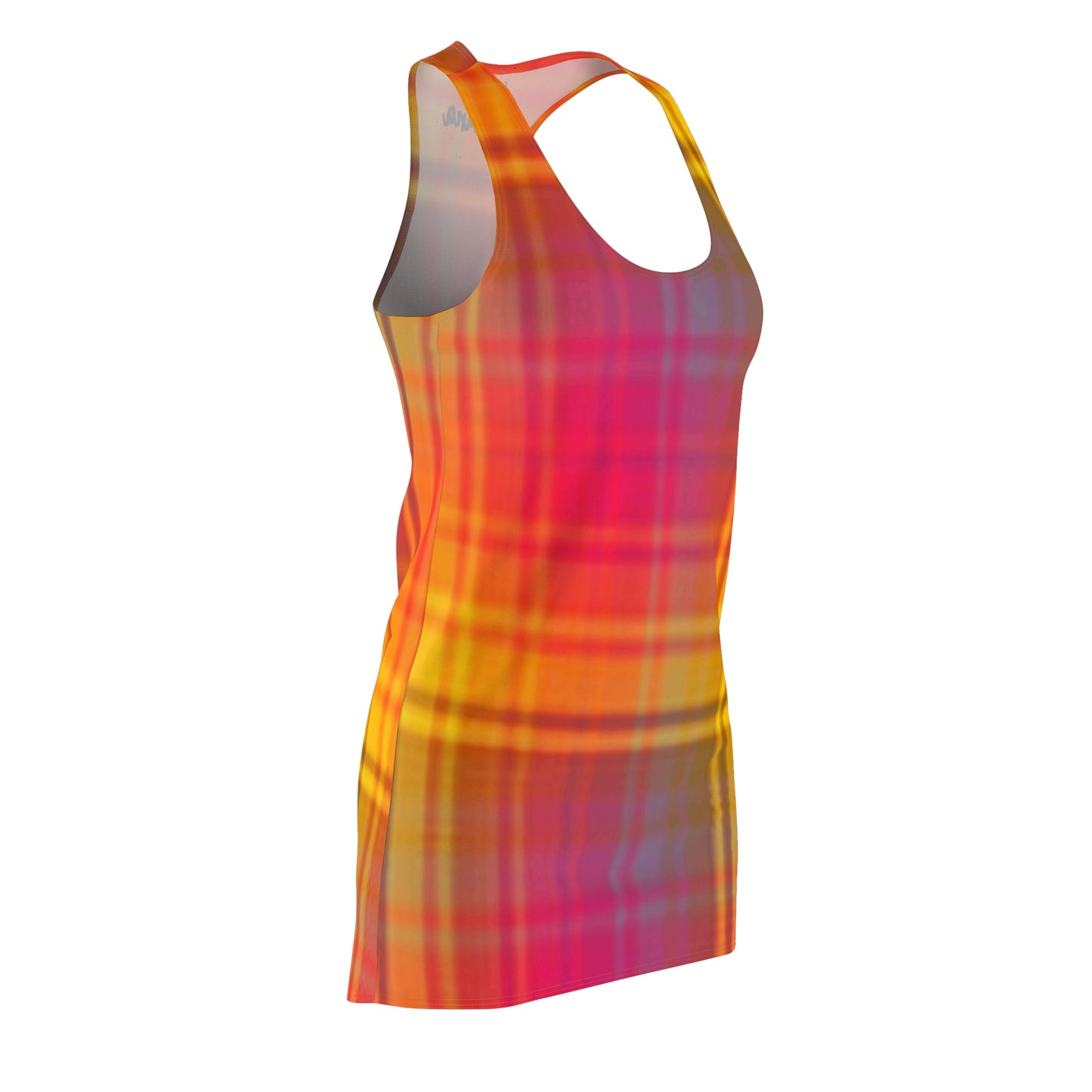Sunset Plaid Women's Racerback Dress