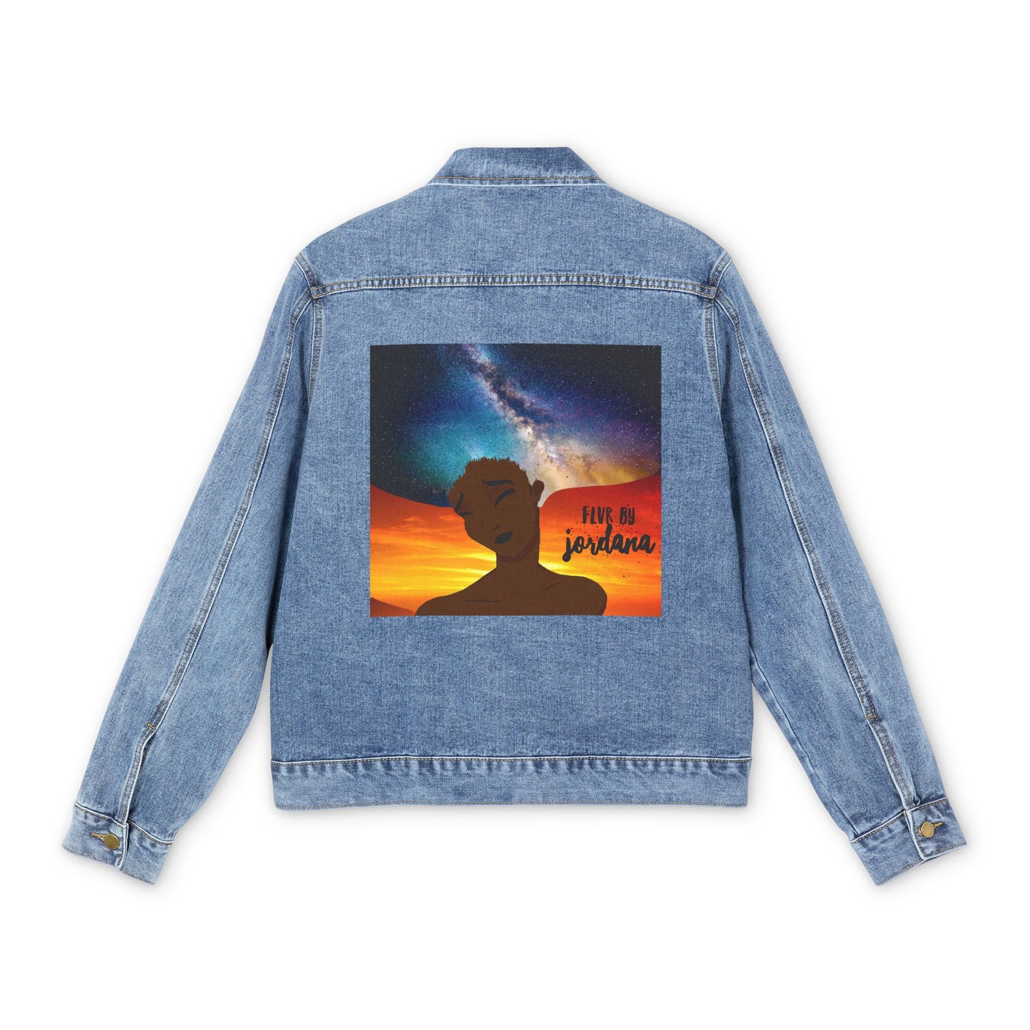 Midnight Sky Denim Jacket withPortrait Back Patch