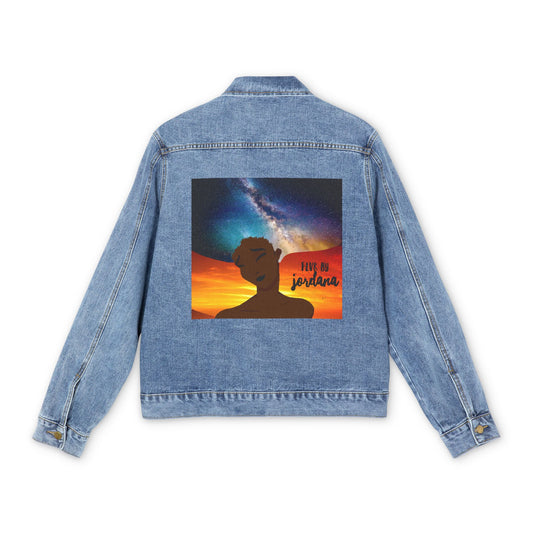 Midnight Sky Denim Jacket withPortrait Back Patch