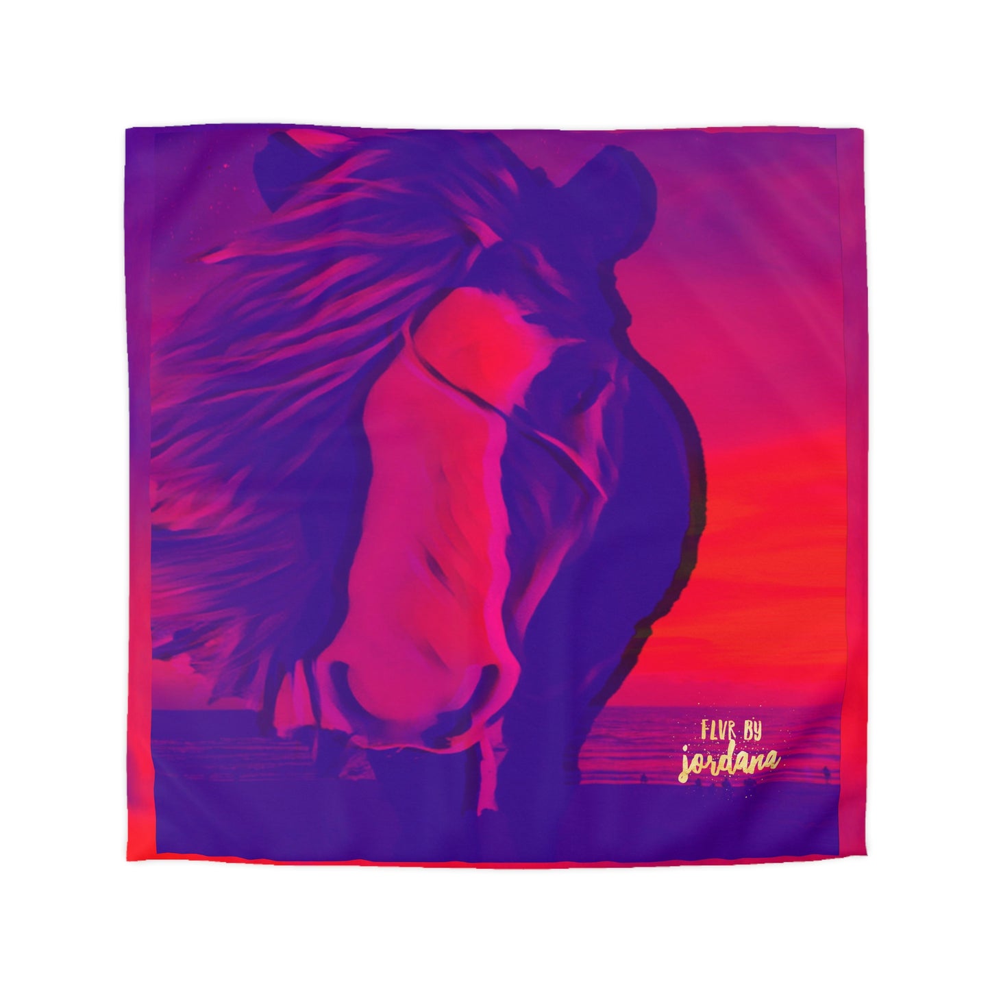 The Horsing Around Microfiber Duvet Cover