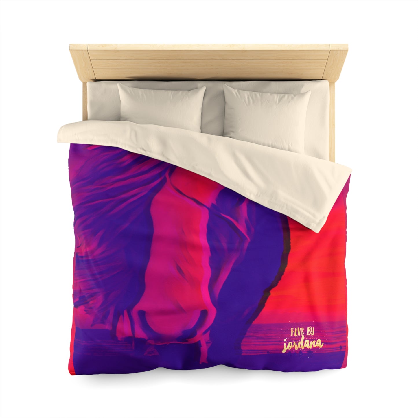 The Horsing Around Microfiber Duvet Cover