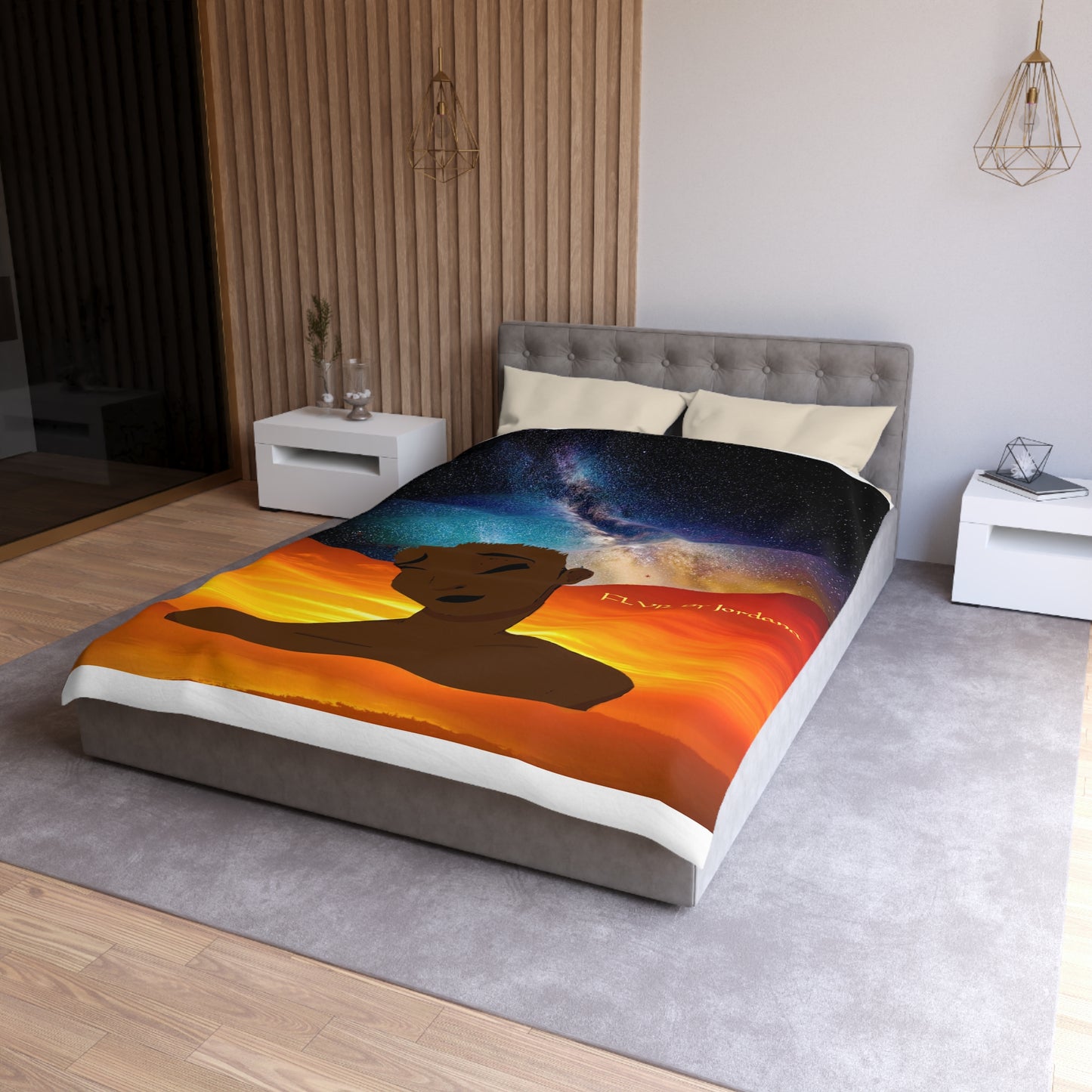 The Midngight Sky Microfiber Duvet Cover