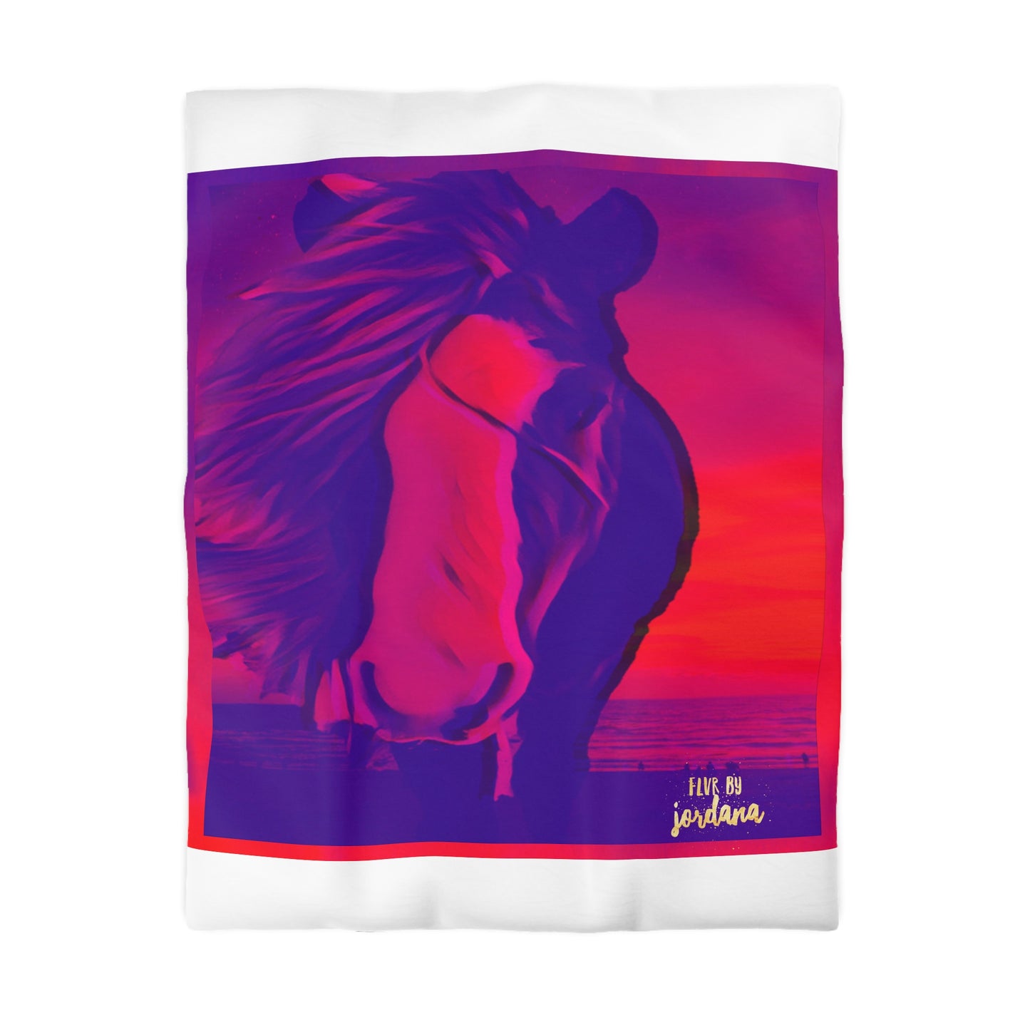 The Horsing Around Microfiber Duvet Cover