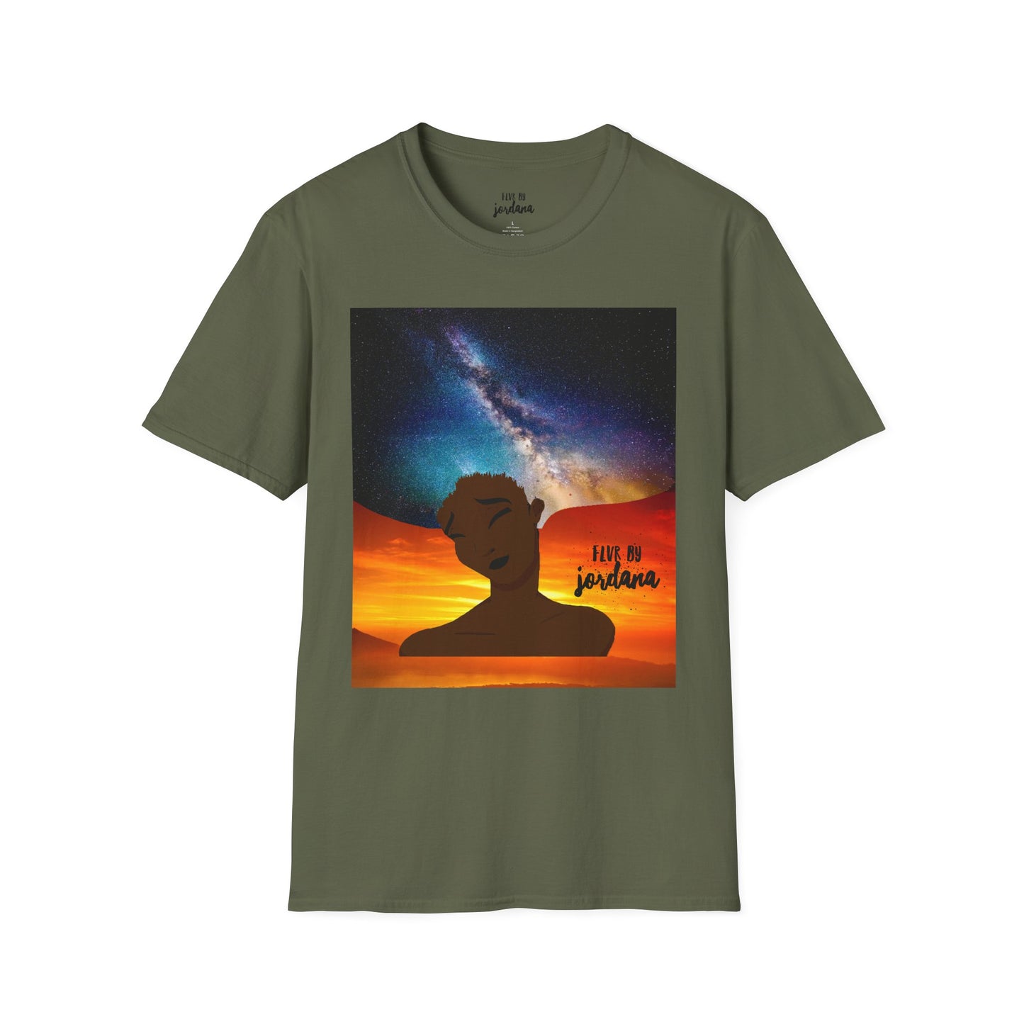 Sunset Silhouette Galaxy Tee — 'hold me jealous' Artistic Graphic T-Shirt